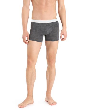 Men's Icebreaker Cool-Lite™ Merino Anatomica Boxers Underwear Monsoon Heather | CA 1628MQZA